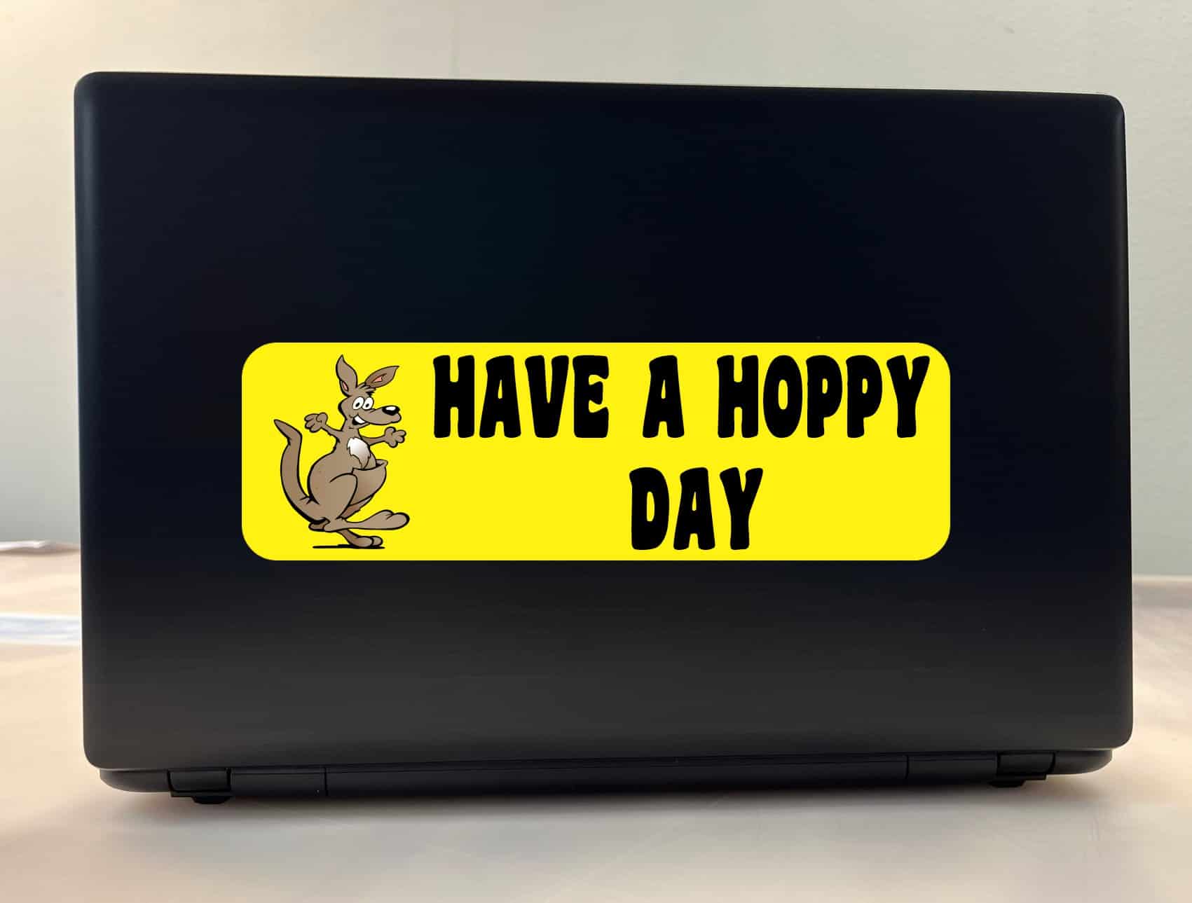 10in x 3in Have a Hoppy Day Bumper Sticker Vinyl Kangaroo Decal Stickers