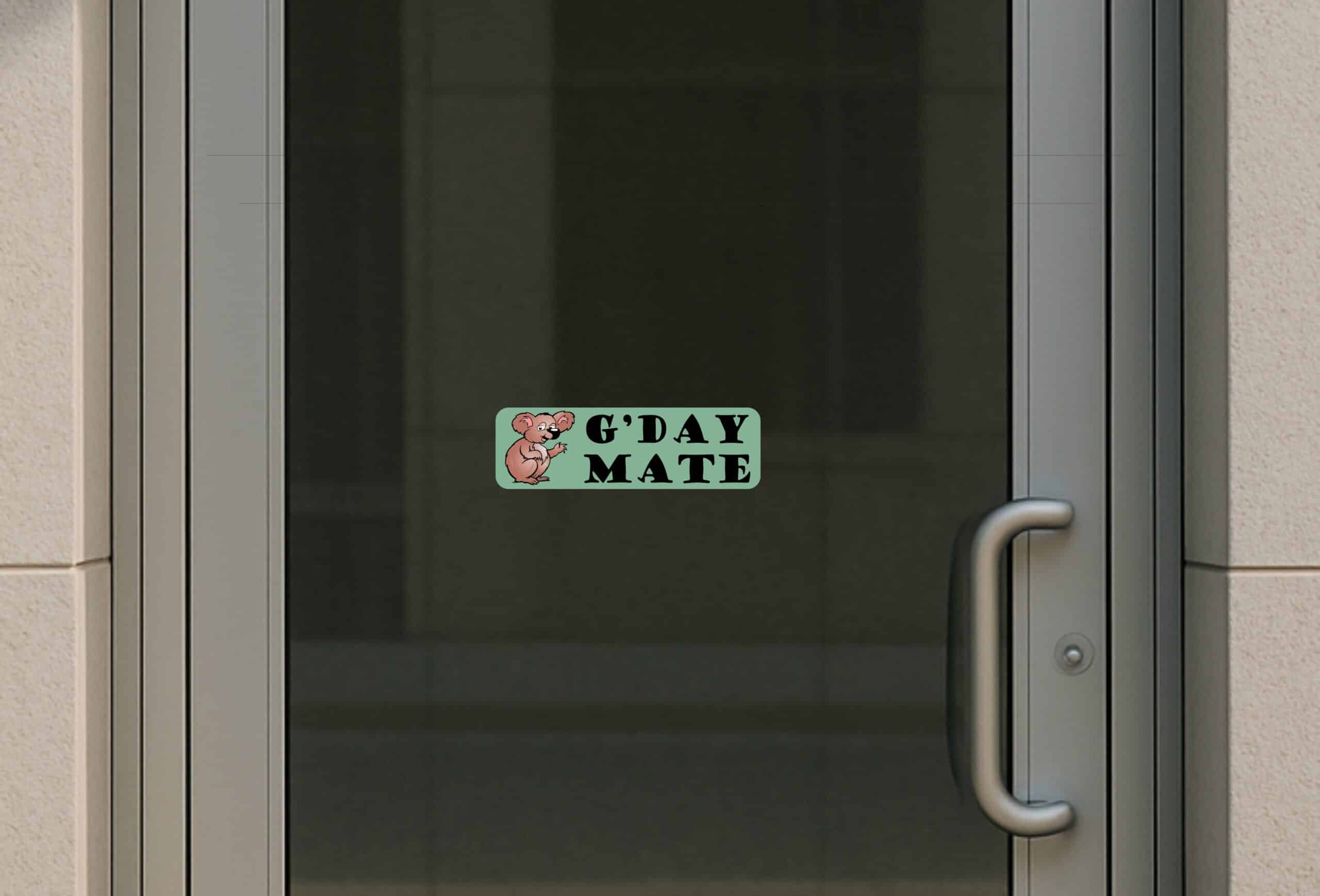 10in x 3in G'Day Mate Koala Bumper Sticker Vinyl Australia Decal Stickers