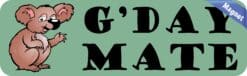 10in x 3in G'Day Mate Koala Magnet Magnetic Australia Car Magnets