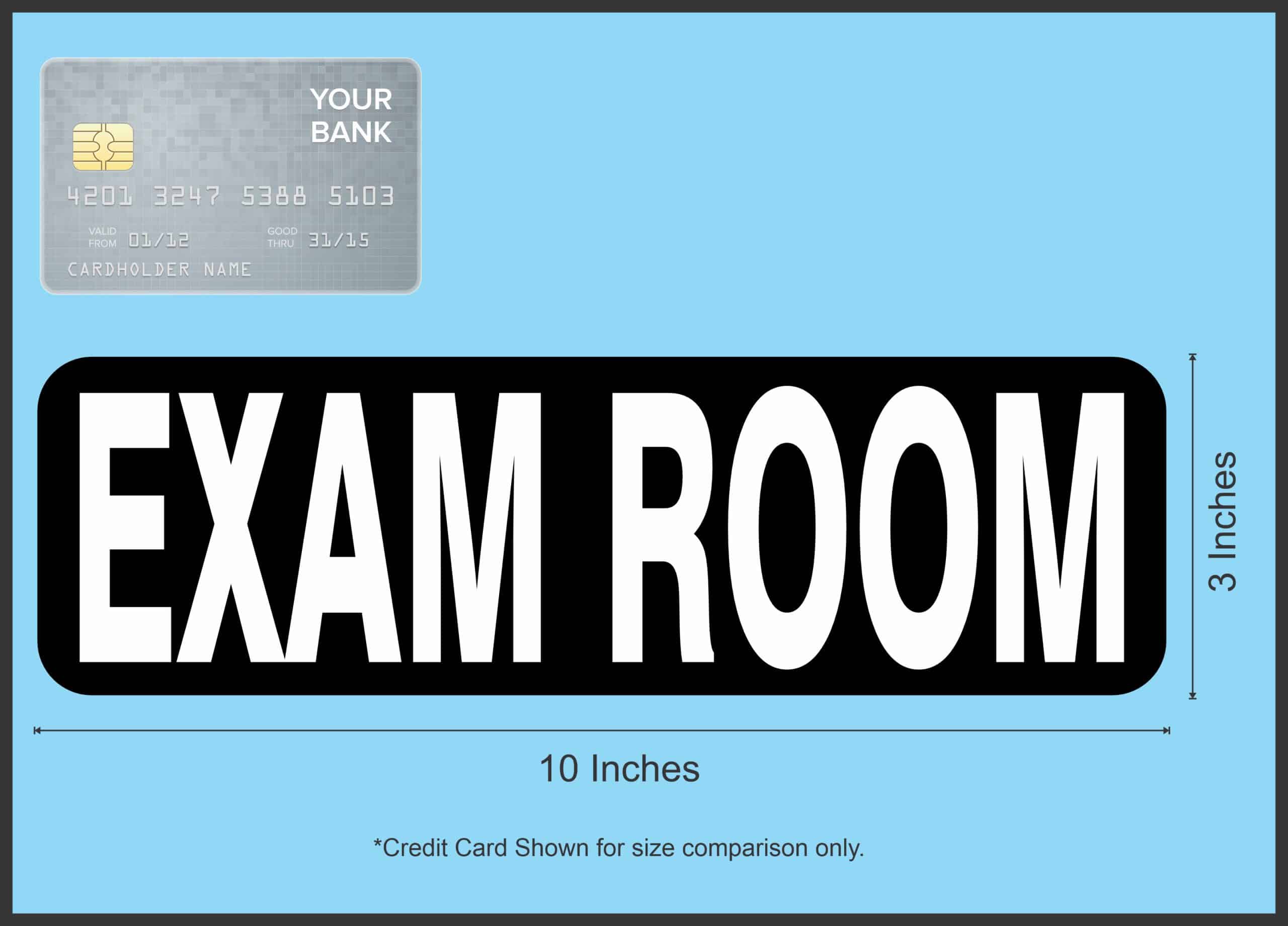 10in x 3in Exam Room Sticker Vinyl Decal Business Sign Medical Stickers - Image 4
