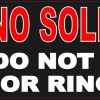 no soliciting