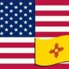 5in x 3in America and New Mexico Flag Magnet Vinyl Magnetic State Flag