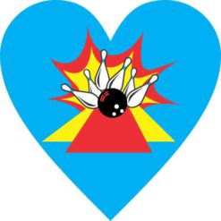 Heart Bowling Sticker