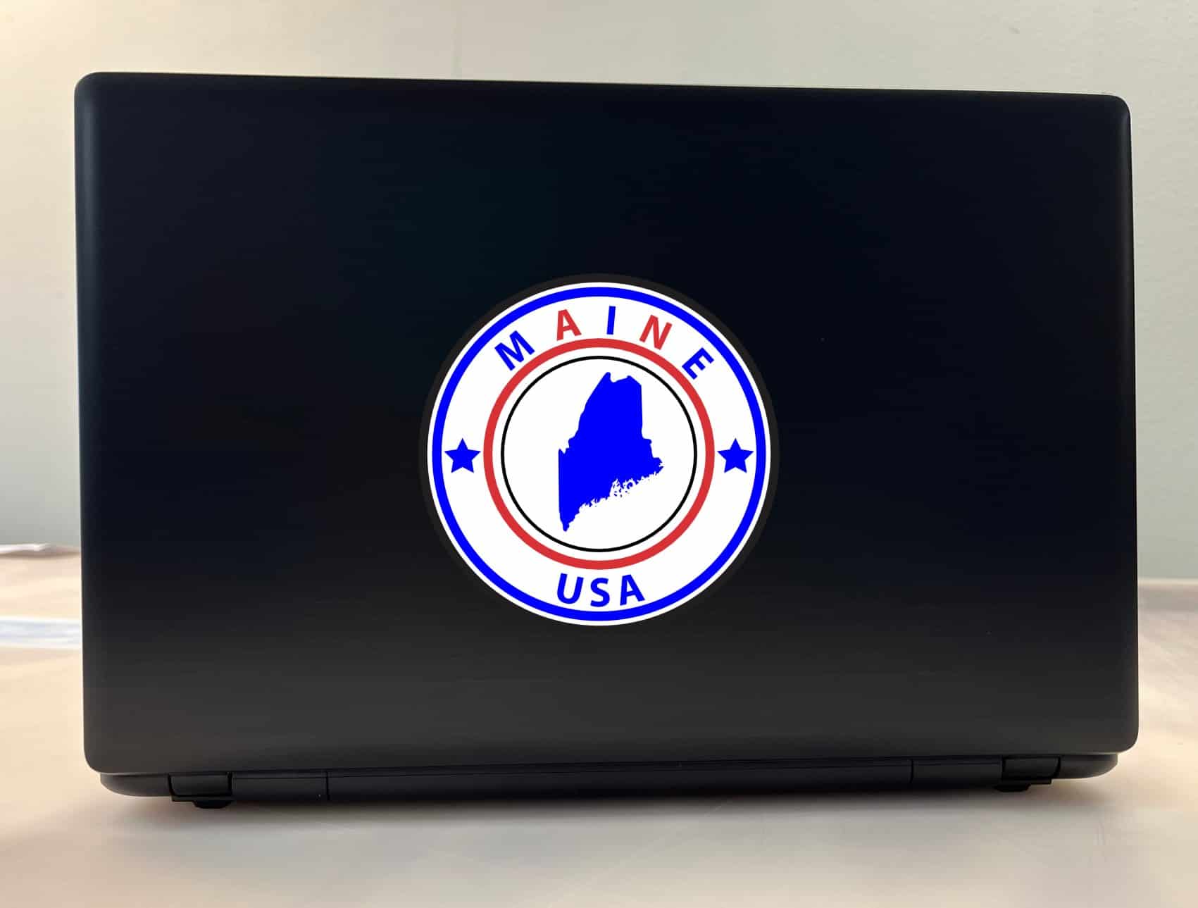 5in x 5in State Circle Maine Sticker Vinyl Bumper Sticker Sign Decal - Image 2
