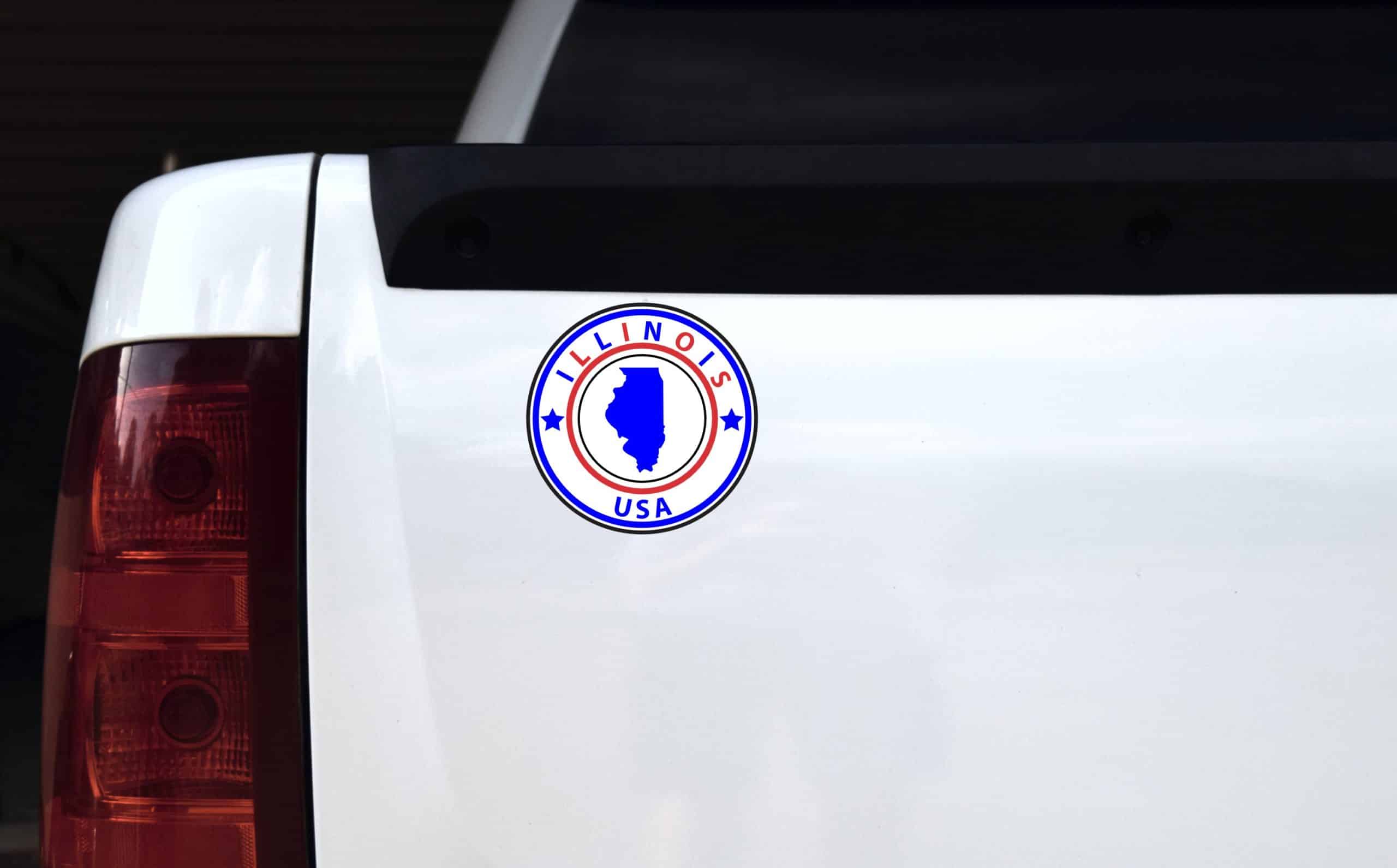 5 x 5 State Circle Illinois Sticker Vinyl Bumper Sticker Sign Hobby Decal - Image 4