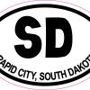 Oval SD Rapid City South Dakota Sticker