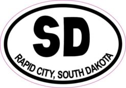 Oval SD Rapid City South Dakota Sticker