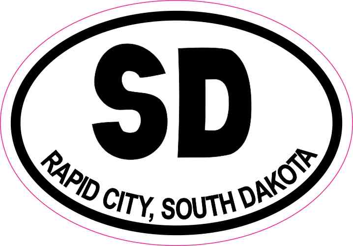 Oval SD Rapid City South Dakota Sticker