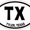 Oval TX Tyler Texas Sticker