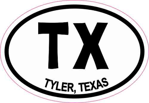 Oval TX Tyler Texas Sticker
