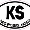 Oval KS Independence Kansas Sticker