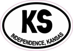 Oval KS Independence Kansas Sticker
