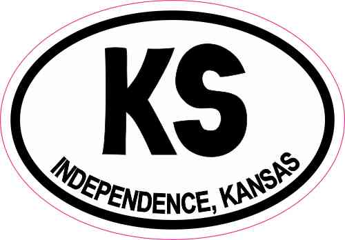 Oval KS Independence Kansas Sticker