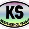 Colorful Oval KS Independence Kansas Sticker