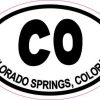 Oval CO Colorado Springs Sticker