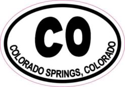 Oval CO Colorado Springs Sticker