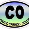 Colorful Oval CO Colorado Springs Sticker