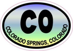 Colorful Oval CO Colorado Springs Sticker