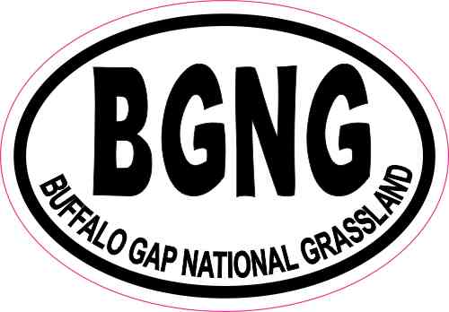 Oval Buffalo Gap National Grassland Sticker