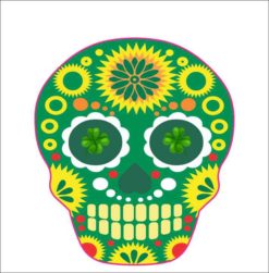 Irish-Themed Skull Sticker