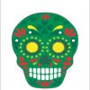 Green Skull Sticker