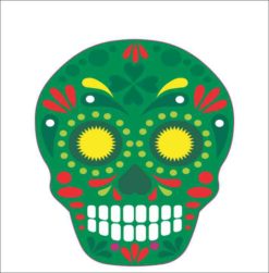 Green Skull Sticker