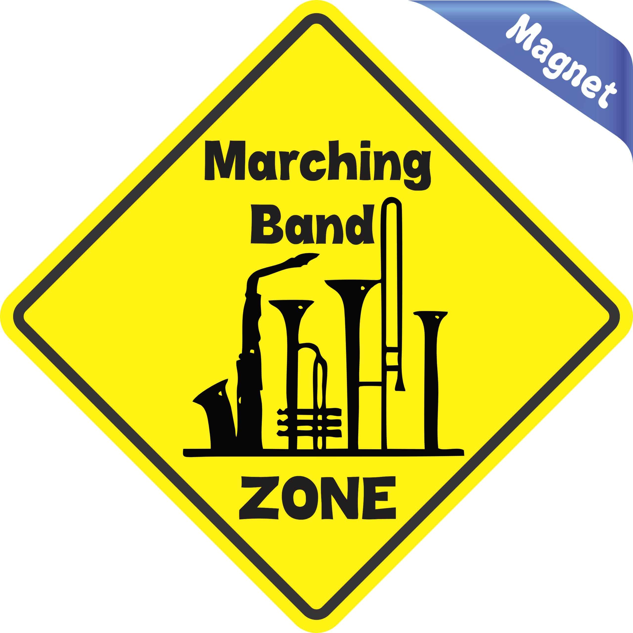 5in x 5in Marching Band Zone Magnet Vinyl Music Sign Magnetic Magnets - Image 2