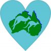 Kangaroo Australia Heart Sticker