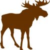 Brown Bull Moose Sticker
