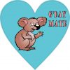 Koala Heart G'Day Mate Sticker