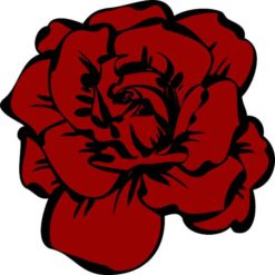 Red and Black Rose Sticker