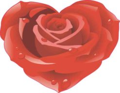 Rose Heart Sticker