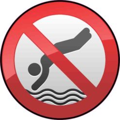 No Diving Sticker