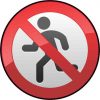 No Running Sticker