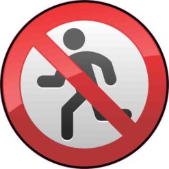 No Running Sticker