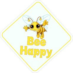 bee happy sticker
