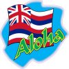 Hawaiian Flag Aloha Sticker