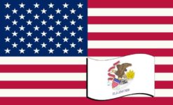 Illinois flag sticker