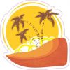 Orange Beach Sunset Sticker