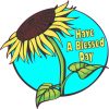 Have A Blessed Day Sunflower Sticker
