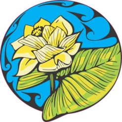 Blue Water Lily Sticker