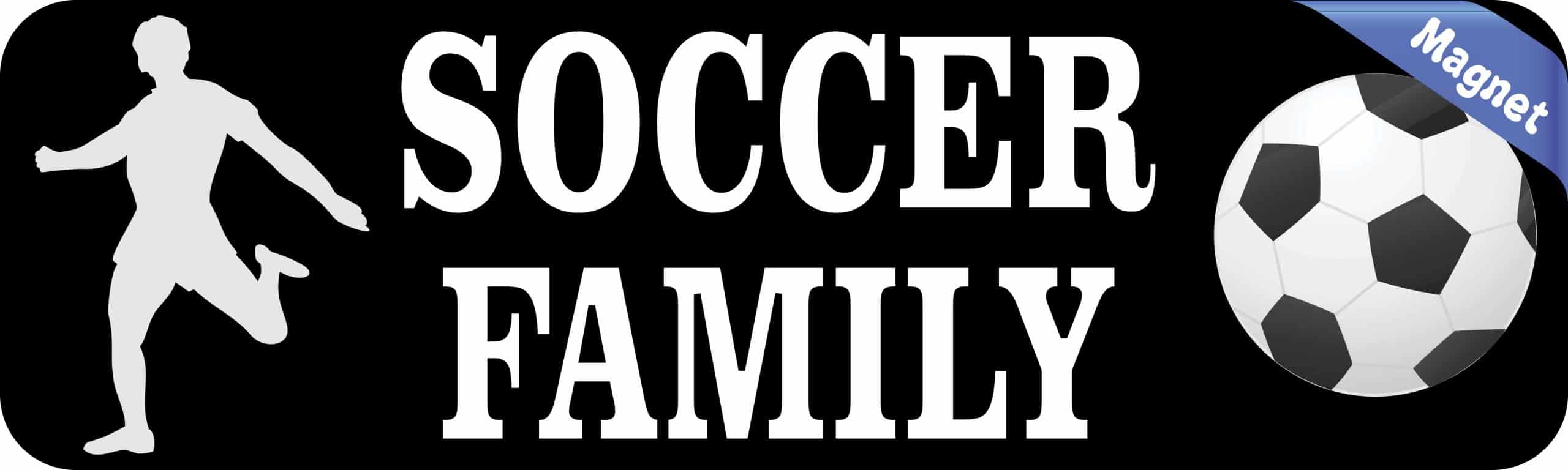 10in x 3in Soccer Family Magnet Magnetic Vehicle Bumper Sports - Image 2