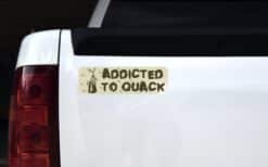 10in x 3in Addicted To Quack Duck Hunting Magnet Truck Sign