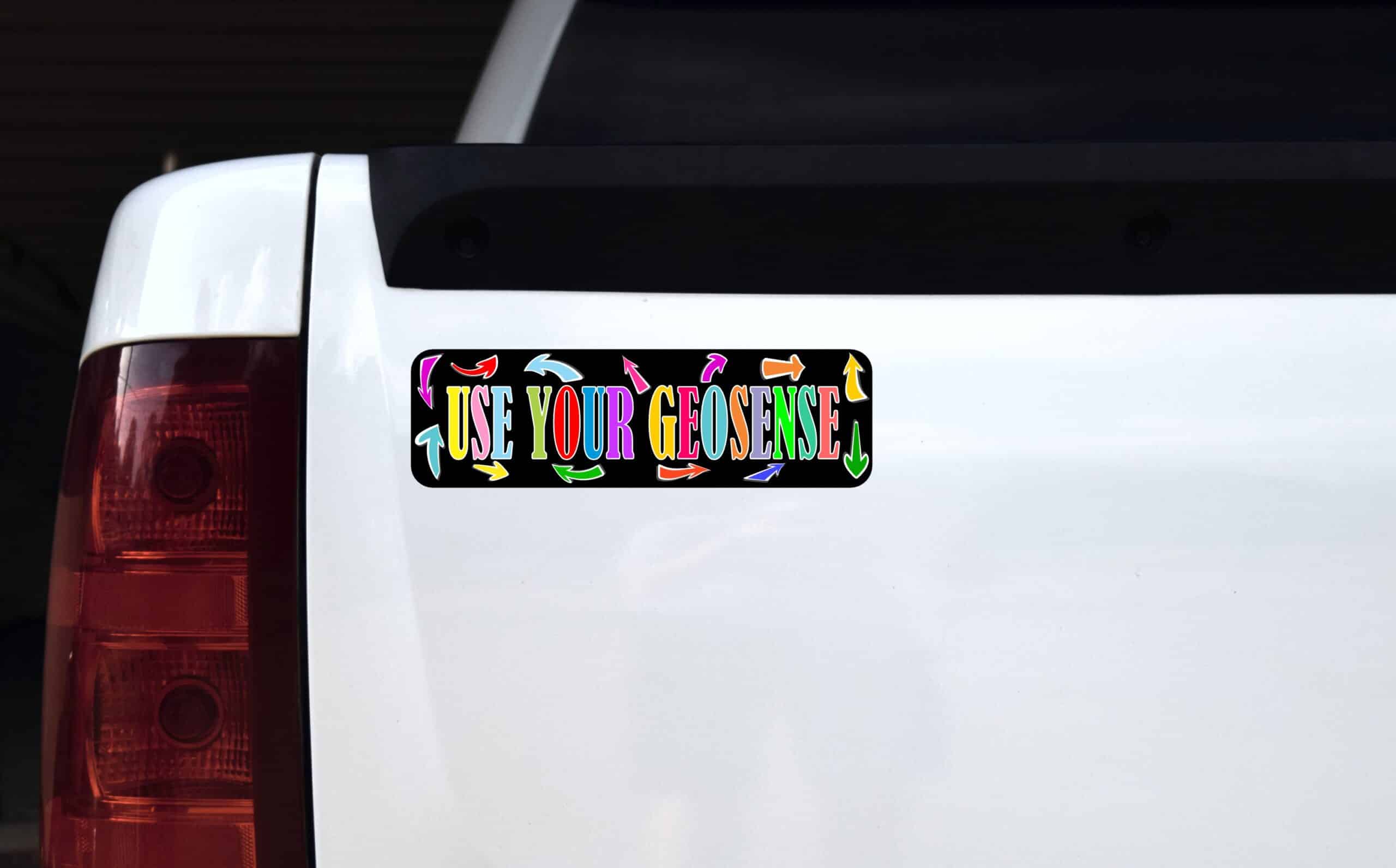 10in x 3in Use Your Geosense Geocaching Bumper Sticker Vinyl Hobby Decal