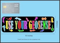 10in x 3in Use Your Geosense Geocaching Magnet Vinyl Hobby Bumper Magnets