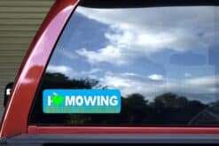 10in x 3in I Love Mowing Bumper Sticker Vinyl Vehicle Hobby Decal Stickers