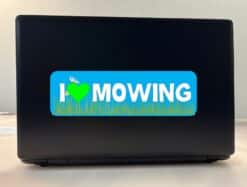 10in x 3in I Love Mowing Bumper Sticker Vinyl Vehicle Hobby Decal Stickers