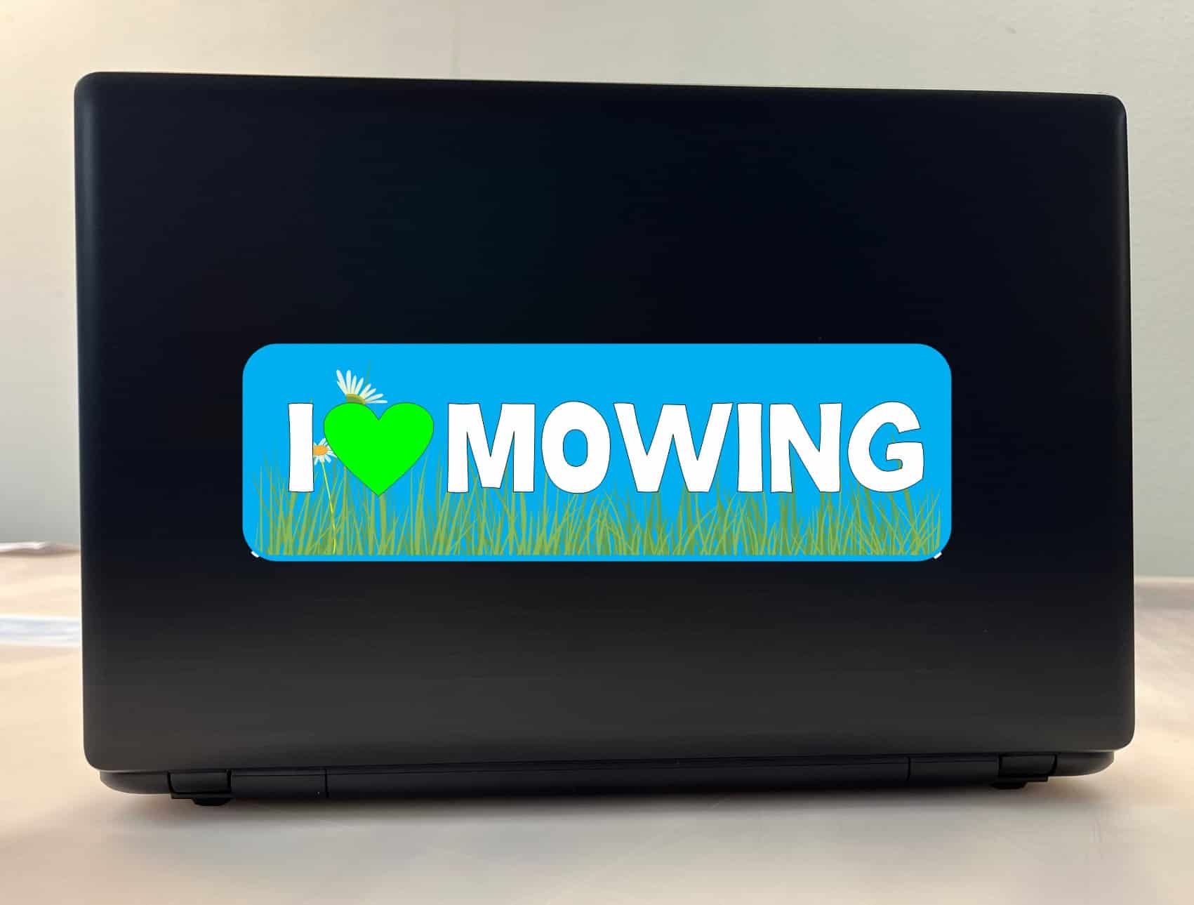 10in x 3in I Love Mowing Bumper Sticker Vinyl Vehicle Hobby Decal Stickers