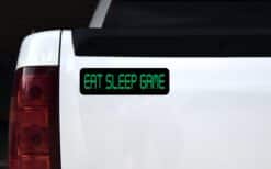 10in x 3in Eat Sleep Game Bumper Sticker Vinyl Vehicle Hobby Decal Stickers