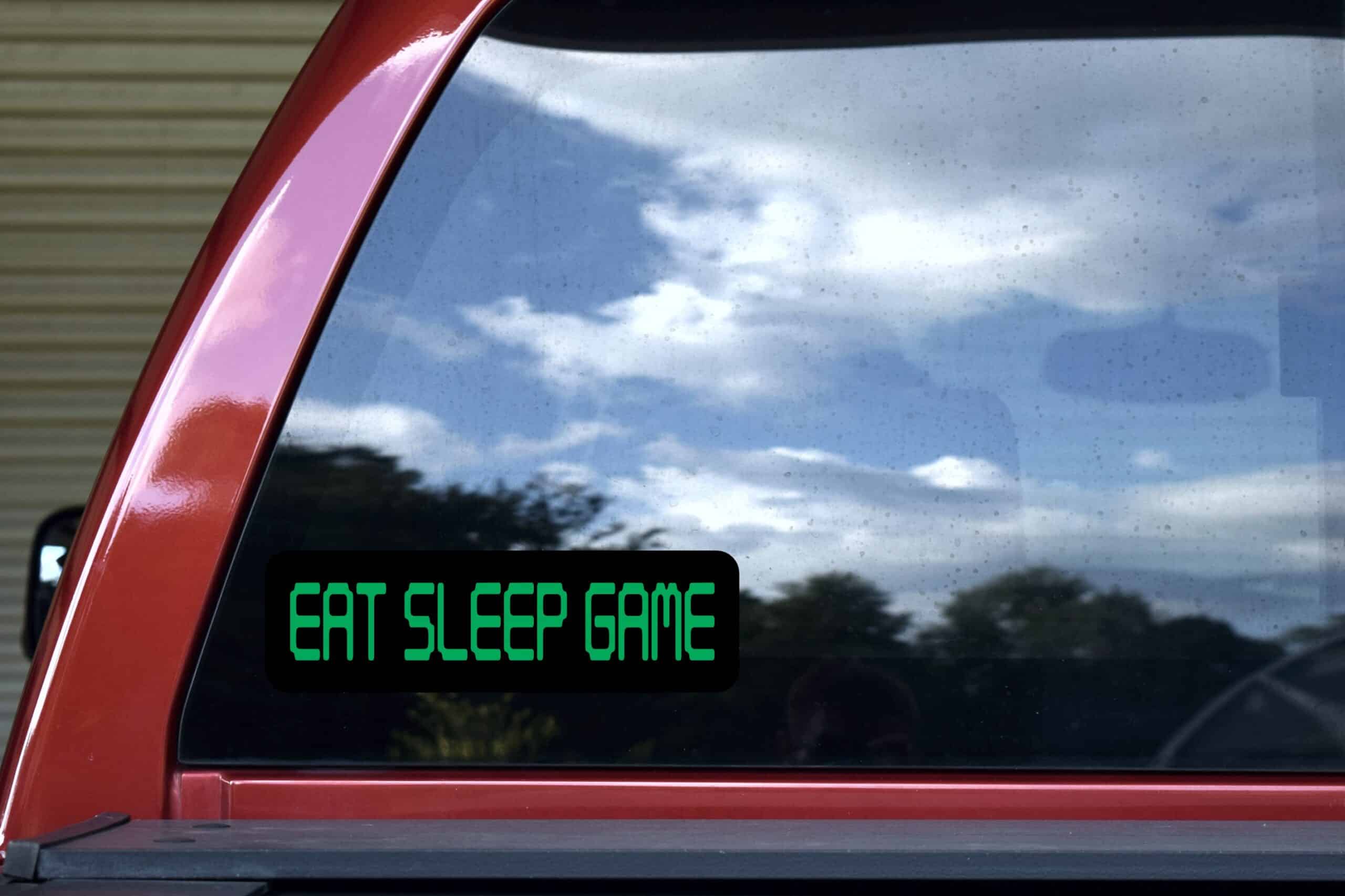 10in x 3in Eat Sleep Game Bumper Sticker Vinyl Vehicle Hobby Decal Stickers